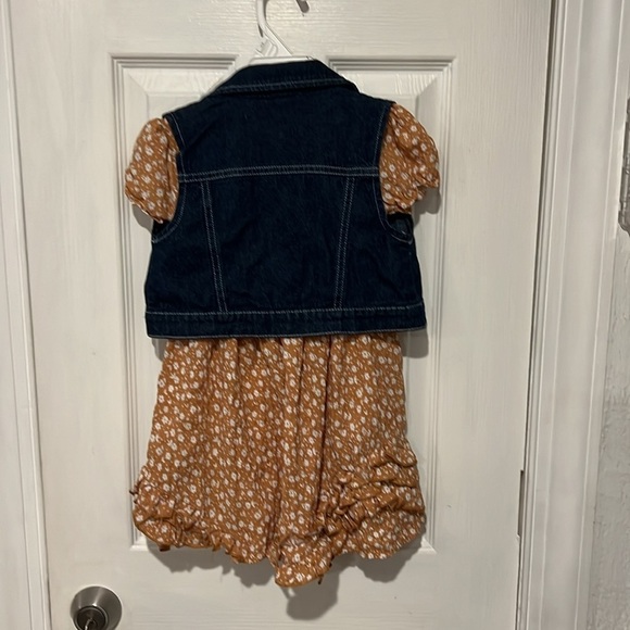 Kids Little Lass dress with jeans vest - Picture 5 of 5